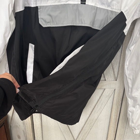 Distortion White and Black Windbreaker Jacket - Picture 3 of 8